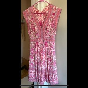 Rebecca Taylor Pink Silk Floral Dress